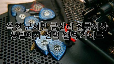 옥천 군서면 금산리 원룸이사? 용달이사 선택 완벽 가이드!